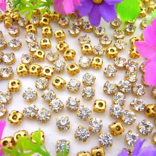 piedras coser imitacion strass circular 3mms por 280 unidades color cristal 0
