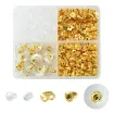 set 430 tuercas para caravanas metal dorado fru fru tapones silicona estuche plastico 0