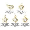 set 50 dijes colgantes metal hierro medida 15mms color dorado strass x5 modelos 1