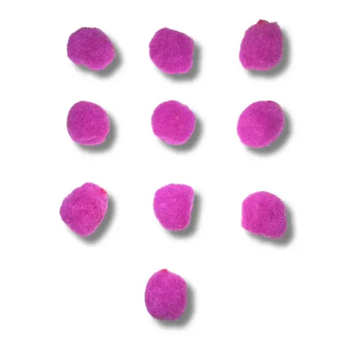 pompones 40mms por 10 unidades color fucsia claroo 0
