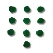pompones 40mms por 10 unidades color verde oscuro 0