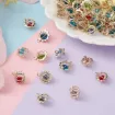 set 50 dijes colgantes metal hierro medida 15 5x12x8 5 mm color dorado strass x50 colores 2