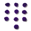 pompones 40mms por 10 unidades color violeta 0