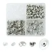 set 430 tuercas para caravanas metal platino fru fru tapones silicona estuche plastico 0
