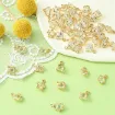 set 50 dijes colgantes metal hierro medida 15mms color dorado strass x5 modelos 3