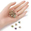 set 50 dijes colgantes metal hierro medida 15 5x12x8 5 mm color dorado strass x50 colores 4