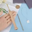 aguja para bordado punto cruz punch needle mango madera 2 puntas intercambiables 3mm 5 5mms 4