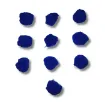 pompones 40mms por 10 unidades color azul marino 0