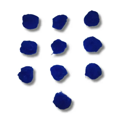 pompones 40mms por 10 unidades color azul marino 0