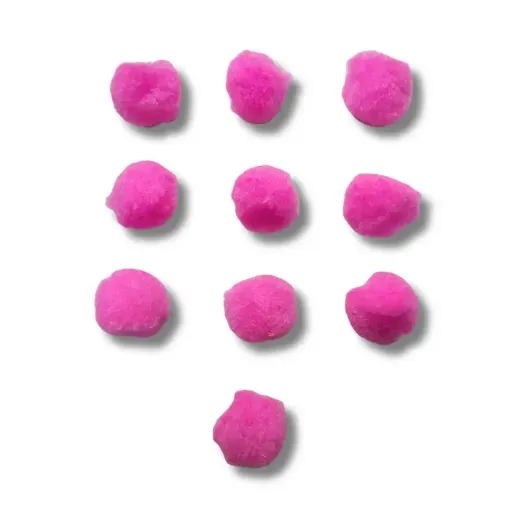 pompones 40mms por 10 unidades color rosa chicle 0