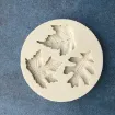 molde silicona grado alimenticio para resina epoxi porcelana modelo hojas varias x3 45mms 0