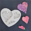 molde silicona grado alimenticio para resina epoxi porcelana 83x105mm modelo corazon rosas x3 0