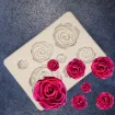 molde silicona para resina porcelana masas 62x88mms modelo rosas x7 medidas 0