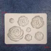 molde silicona para resina porcelana masas 62x88mms modelo rosas x7 medidas 2