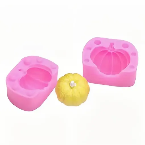 molde silicona grado alimenticio para resina epoxi masas modelo calabaza 40x55x46mm 0