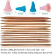 set 15 agujas para crochet bambu 20cms medidas 2 10mms 2