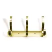 perchero colgador metalico grande dorado 3 ganchos medida 25x4cms 1