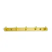 perchero colgador metalico dorado 5 ganchos medida 36x3cms 0