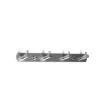 perchero colgador metalico plateado 4 ganchos medida 29x3cms 0