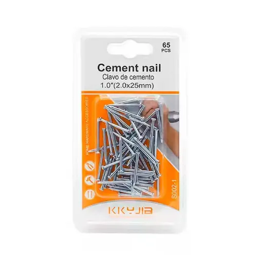 clavos para cemento acero medida 2x25mms x65 unidades lh 4793 0