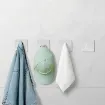 percha colgador plastico cuadrado 50mms color blanco 2