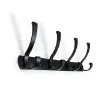 perchero colgador metalico negro 4 ganchos medida 24 5x4cms 0