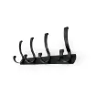 perchero colgador metalico negro 4 ganchos medida 24 5x4cms 1