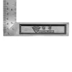 escuadra regla metalica negra para dibujo carpinteria 30x13cms 1