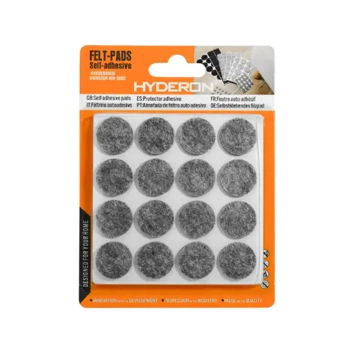 protectores mueble fieltro adhesivos redondos medida 19mms x32 unidades color gris 0