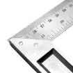 escuadra regla metalica negra para dibujo carpinteria 30x13cms 3