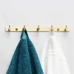 perchero colgador metalico dorado 5 ganchos medida 36x3cms 4