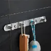 perchero colgador metalico plateado 4 ganchos medida 29x3cms 4