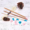 set 15 agujas para crochet bambu 20cms medidas 2 10mms 4