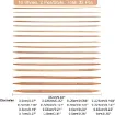 set 16 agujas para crochet bambu 25cms medidas 2 10mms 1