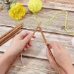 set 16 agujas para crochet bambu 25cms medidas 2 10mms 4