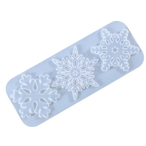 molde silicona para resina epoxi modelo copos nieve 80mms x3 formas 230x88x7 5mm 0