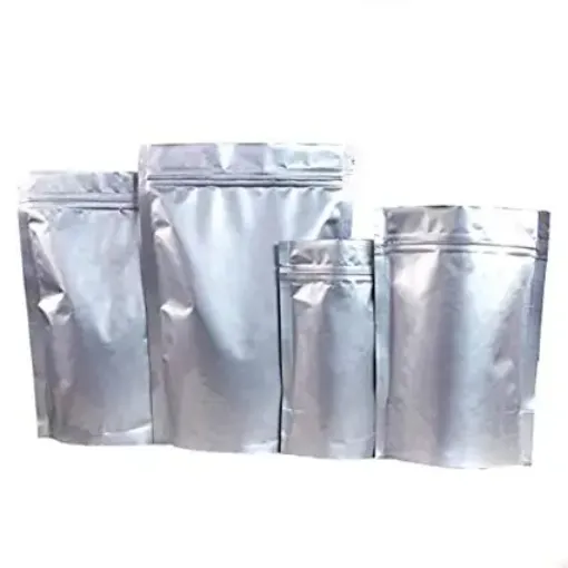 bolsa aluminio cierre hermetico zip 12x17cms no 2 color plata 0