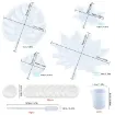 kit moldes silicona para resina epoxi modelo hojas x4 100mm 245mms accesorios 1