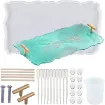 kit molde silicona para resina epoxi modelo bandeja soporte irregular geoda 295x165mm 0