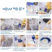 kit moldes silicona para resina epoxi modelo hojas x4 100mm 245mms accesorios 3