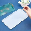 kit molde silicona para resina epoxi modelo bandeja soporte irregular geoda 295x165mm 6