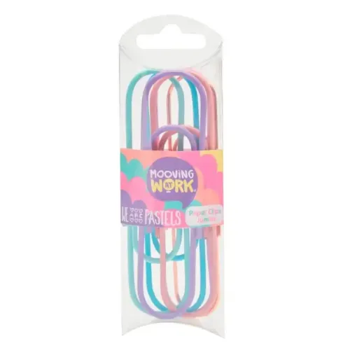 clips metalicos gigantes pastel mooving medida 10x2 5mms x6 colores diferentes 0