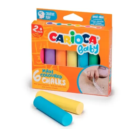 maxi tizas jumbo grandes baby color carioca x6 colores diferentes 0