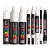 marcador tinta pigmentada agua uni posca set 8 trazos medidas color blanco 1