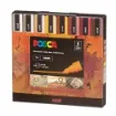 marcador tinta pigmentada agua uni posca trazo 1 8 2 5mms pc 5m set 8 colores calidos 0