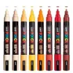 marcador tinta pigmentada agua uni posca trazo 1 8 2 5mms pc 5m set 8 colores calidos 1
