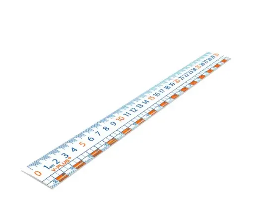 regla plastica y plus bignum eyecare numeracion extra grande escala bicolor 30cms 0