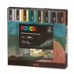 marcador tinta pigmentada agua uni posca trazo 1 8 2 5mms pc 5m set 8 colores tierra 0