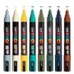 marcador tinta pigmentada agua uni posca trazo 1 8 2 5mms pc 5m set 8 colores tierra 1