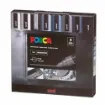 marcador tinta pigmentada agua uni posca trazo 1 8 2 5mms pc 5m set 8 colores mono tonos 0